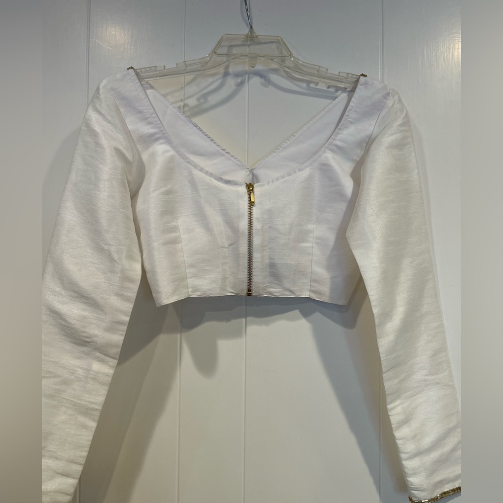 NWOT The Saree Room WHITE LIV BLOUSE - Picture 7 of 7